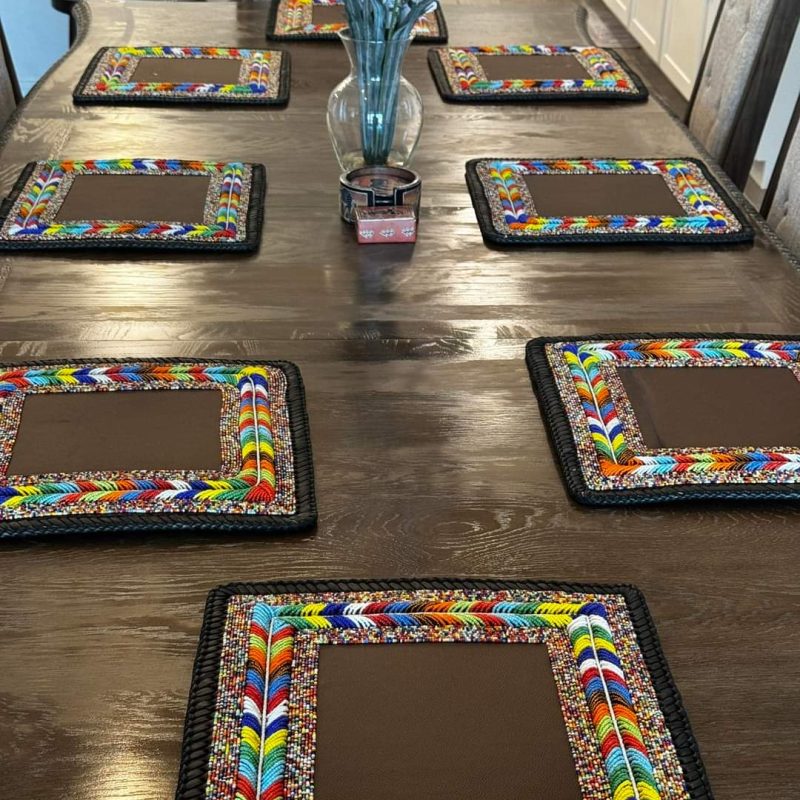 6 Seater Raised square Maasai mats